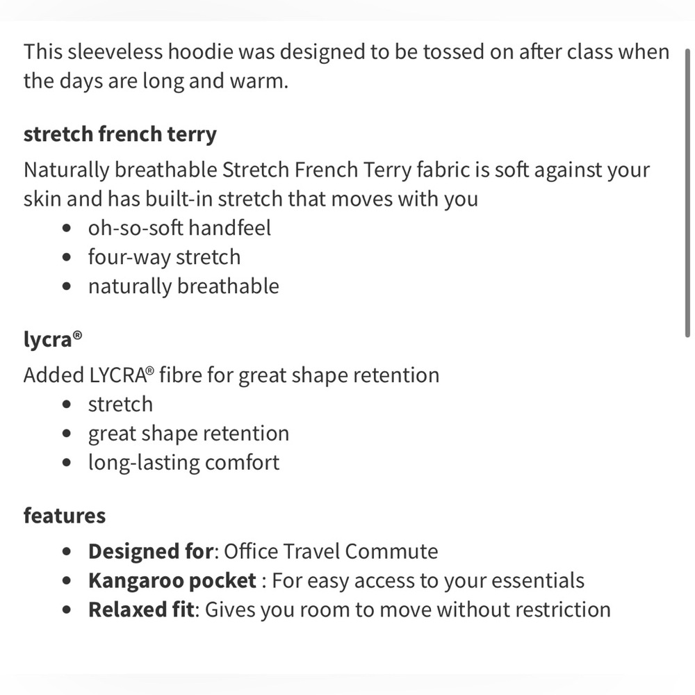 Lululemon Blissed Out Sleeveless Hoodie Heathered Black/Gray Sz 4! - Picture 3 of 10